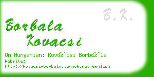 borbala kovacsi business card